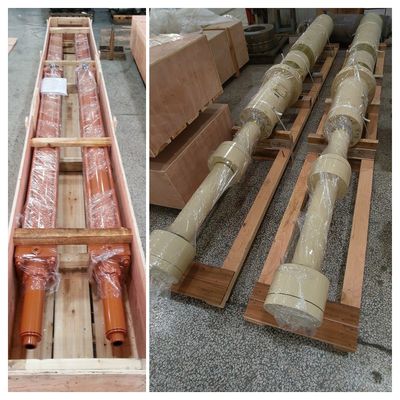 المعادن 3 مراحل عبء ثقيل أسطوانات هيدروليكية مع 27SiMn أنبوب أسطوانة
